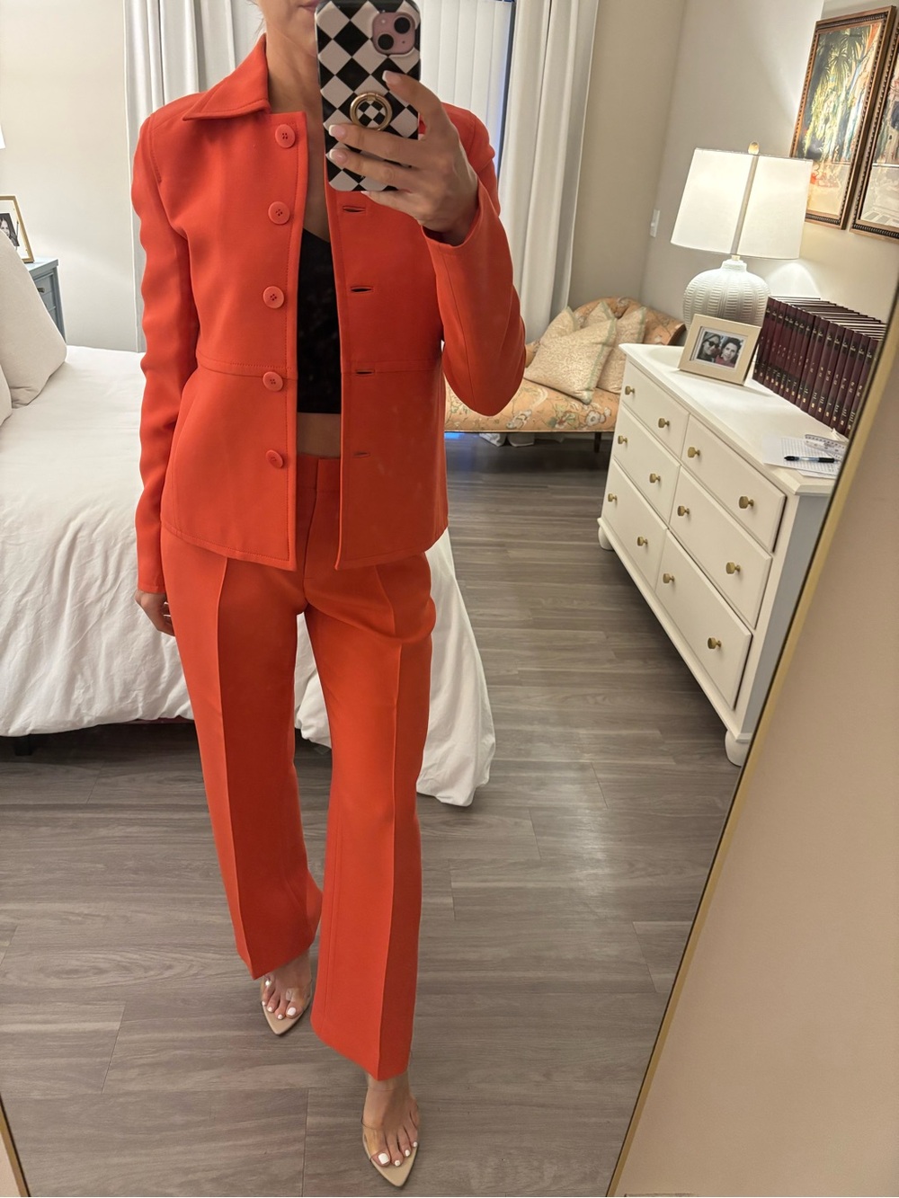 β¨ Lafayette 148 New York Stamped Poppy Waist Seam Blazer & Gates Pant Set NWT - Picture 2 of 12